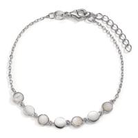 Armband Silber rhodiniert Perlmutt, 4 Perlen 16-19 cm verstellbar-606854