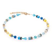 Collier Edelstahl gelb lackiert 42-48 cm verstellbar-606924