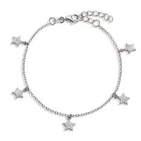 Armband Silber Zirkonia rhodiniert Stern 16-19 cm verstellbar-606986