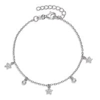 Armband Silber Zirkonia rhodiniert Stern 16-19 cm verstellbar-606989