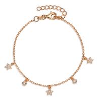 Armband Silber Zirkonia rosé vergoldet Stern 16-19 cm verstellbar-606990