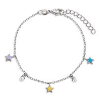 Armband Silber rhodiniert shining Pearls, 2 Perlen, 3.5 mm Stern 16-19 cm verstellbar-606998
