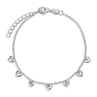 Armband Silber rhodiniert Herz 16-19 cm verstellbar-607001