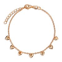 Armband Silber rosé vergoldet Herz 16-19 cm verstellbar-607002