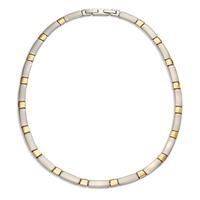 Collier Edelstahl gelb bicolor 45-47 cm verstellbar-607029