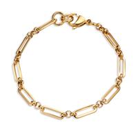 Armband Edelstahl gelb IP beschichtet 18.5-19.5 cm verstellbar-607030
