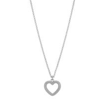 Collier Silber rhodiniert Herz 40-44 cm verstellbar-607099