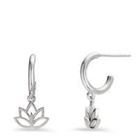 Creolen Silber rhodiniert Lotusblume-607111