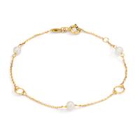 Armband 375/9 K Gelbgold Süsswasserzuchtperle 17-18.5 cm verstellbar-607124