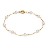 Armband 375/9 K Gelbgold Süsswasserzuchtperle 16-18.5 cm verstellbar-607125
