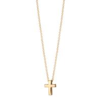 Collier 585/14 K Gelbgold Kreuz 39-42 cm verstellbar-607188