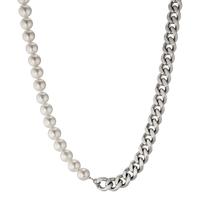 Collier Edelstahl shining Pearls, 6.5 mm 50 cm-607457