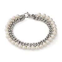 Armband Edelstahl shining Pearls 21 cm-607458