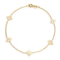 Armband 585/14 K Gelbgold Blume 18 cm-607518