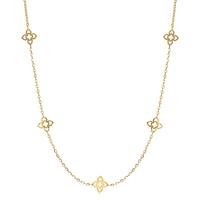 Collier 585/14 K Gelbgold Blume 45 cm-607519