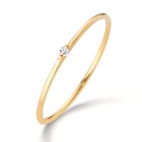 Solitär Ring 585/14 K Gelbgold Diamant 0.012 ct, w-si-607649