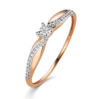 Solitär Ring 750/18 K Rosegold Diamant 0.02 ct, w-si-607888