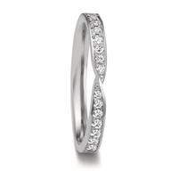 Partnerring 750/18 K Weissgold Diamant 0.226 ct, 18 Steine, tw-vsi-607926