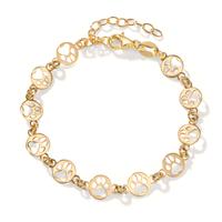 Armband Silber gelb vergoldet Pfote 15-19 cm verstellbar-607935