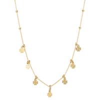 Collier Silber gelb vergoldet Kleeblatt 42-45 cm verstellbar-607945