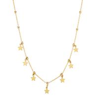 Collier Silber gelb vergoldet Stern 42 cm-607946