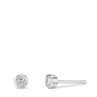 Ohrstecker 750/18 K Weissgold Diamant Lab Grown 0.20 ct, 2 Steine, w-si Ø4 mm-608026