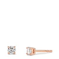 Ohrstecker 750/18 K Rotgold Diamant Lab Grown 0.40 ct, 2 Steine, w-si Ø3.8 mm-608028
