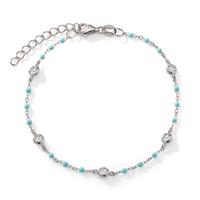 Armband Silber Zirkonia 5 Steine rhodiniert 16 cm-608379