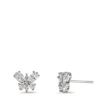 Ohrstecker Silber Zirkonia 18 Steine rhodiniert Schmetterling-608513