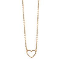Collier Silber gelb vergoldet Herz 36-42 cm verstellbar-608517