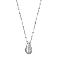 Collier Silber Zirkonia rhodiniert Tropfen 40-45 cm verstellbar-608897