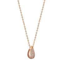 Collier Silber Zirkonia rosé vergoldet Tropfen 40-45 cm verstellbar-608898