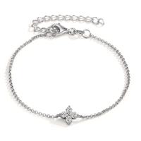 Armband Silber Zirkonia 4 Steine rhodiniert 16-20 cm verstellbar-608966