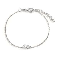 Armband Silber Zirkonia rhodiniert shining Pearls, 4 mm 16-19 cm verstellbar-608969