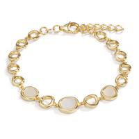 Armband Silber gelb vergoldet Perlmutt 16-19 cm verstellbar-608980