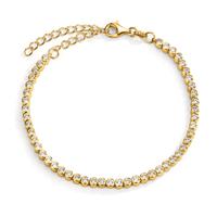 Armband Silber Zirkonia vergoldet 16-19 cm verstellbar-609142