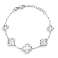 Armband Silber rhodiniert Perlmutt Blume 16-19 cm verstellbar-609155