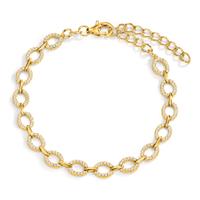 Armband Silber Zirkonia gelb vergoldet 16-19 cm verstellbar-609178