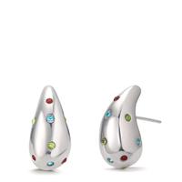 Ohrhänger Silber Zirkonia bunt, 24 Steine Tropfen-609202