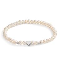 Armband Edelstahl Süsswasserzuchtperle Herz 17.5 cm-609909
