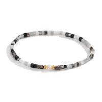 Armband Edelstahl Kristall gelb IP beschichtet Süsswasserzuchtperle 17 cm-609980