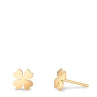 Ohrstecker 375/9 K Gelbgold Kleeblatt Ø6 mm