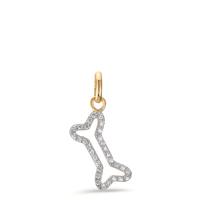 Anhänger 375/9 K Gelbgold Zirkonia Knochen