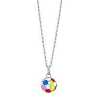 Halskette mit Anhänger Silber rhodiniert Fussball 36-38 cm verstellbar-610422