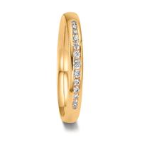 Partnerring 750/18 K Gelbgold Diamant 0.132 ct, 13 Steine, tw-vsi-610501