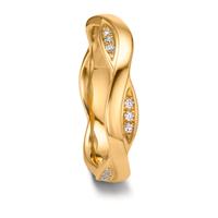 Partnerring 750/18 K Gelbgold Diamant 0.09 ct, 18 Steine, tw-vsi-610503