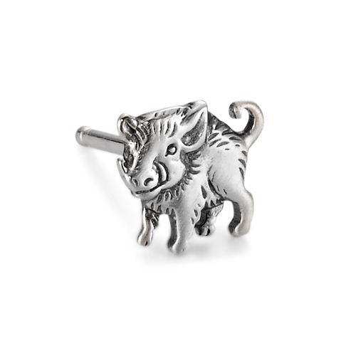 Ohrstecker 1 Stk Silber Wildschwein-118429