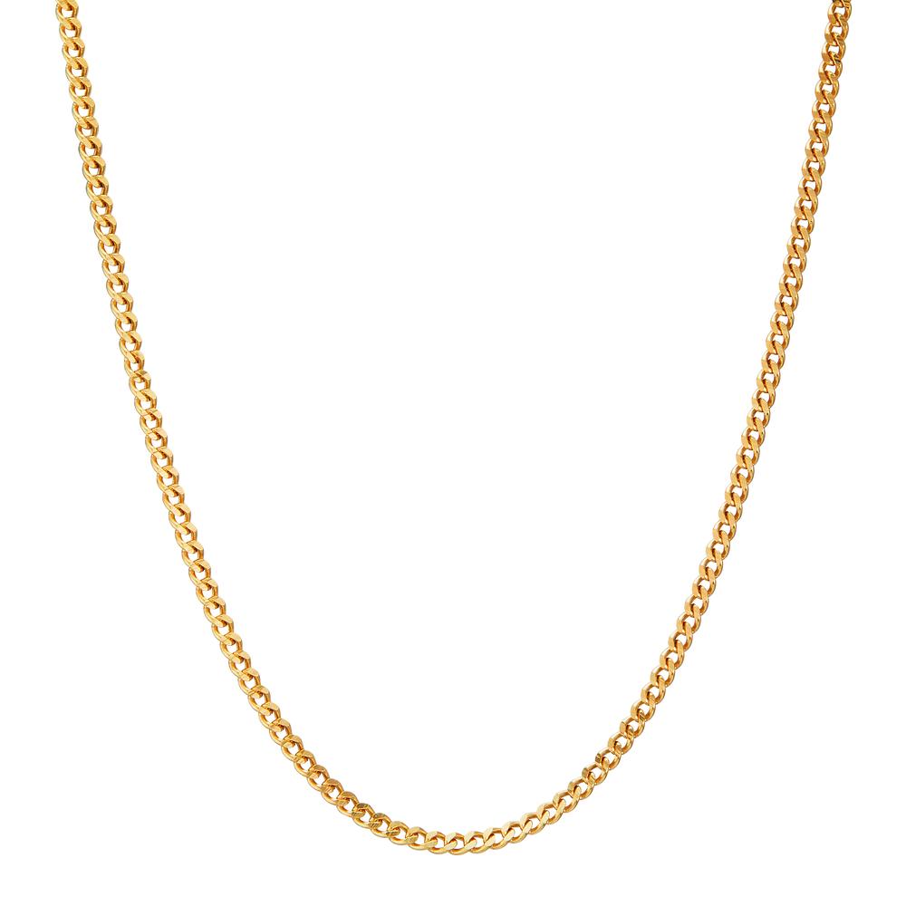 Panzer-Halskette 750/18 K Gelbgold 45 cm-184002