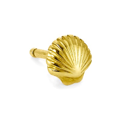 Ohrstecker 1 Stk 750/18 K Gelbgold Muschel-188119