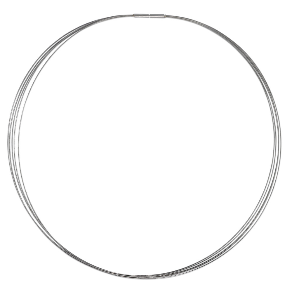 Seilcollier DIARA 5 rangig aus Edelstahl mit Bajonetteverschluss ø 2,0 mm-304454